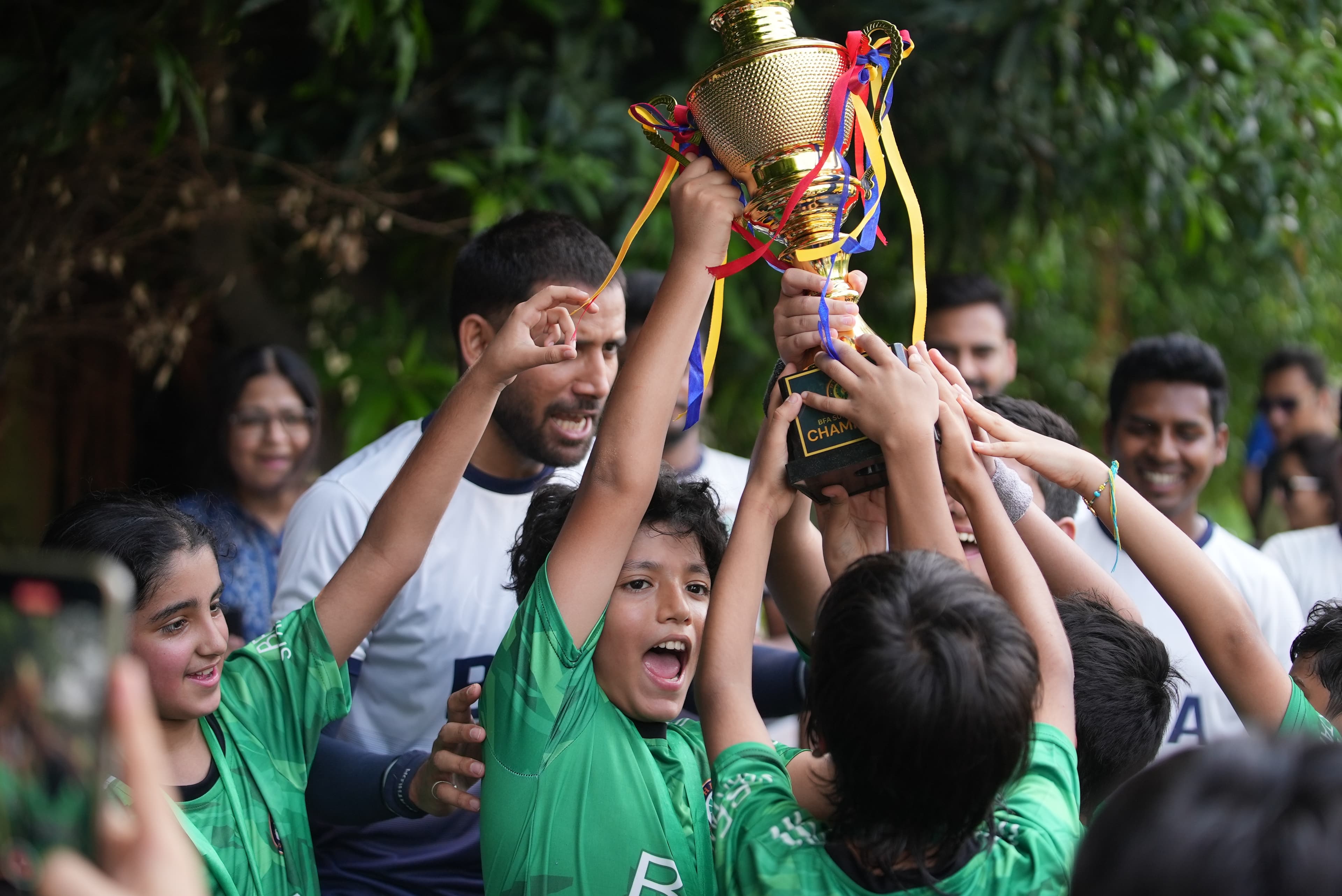 Team spirit on the pitch